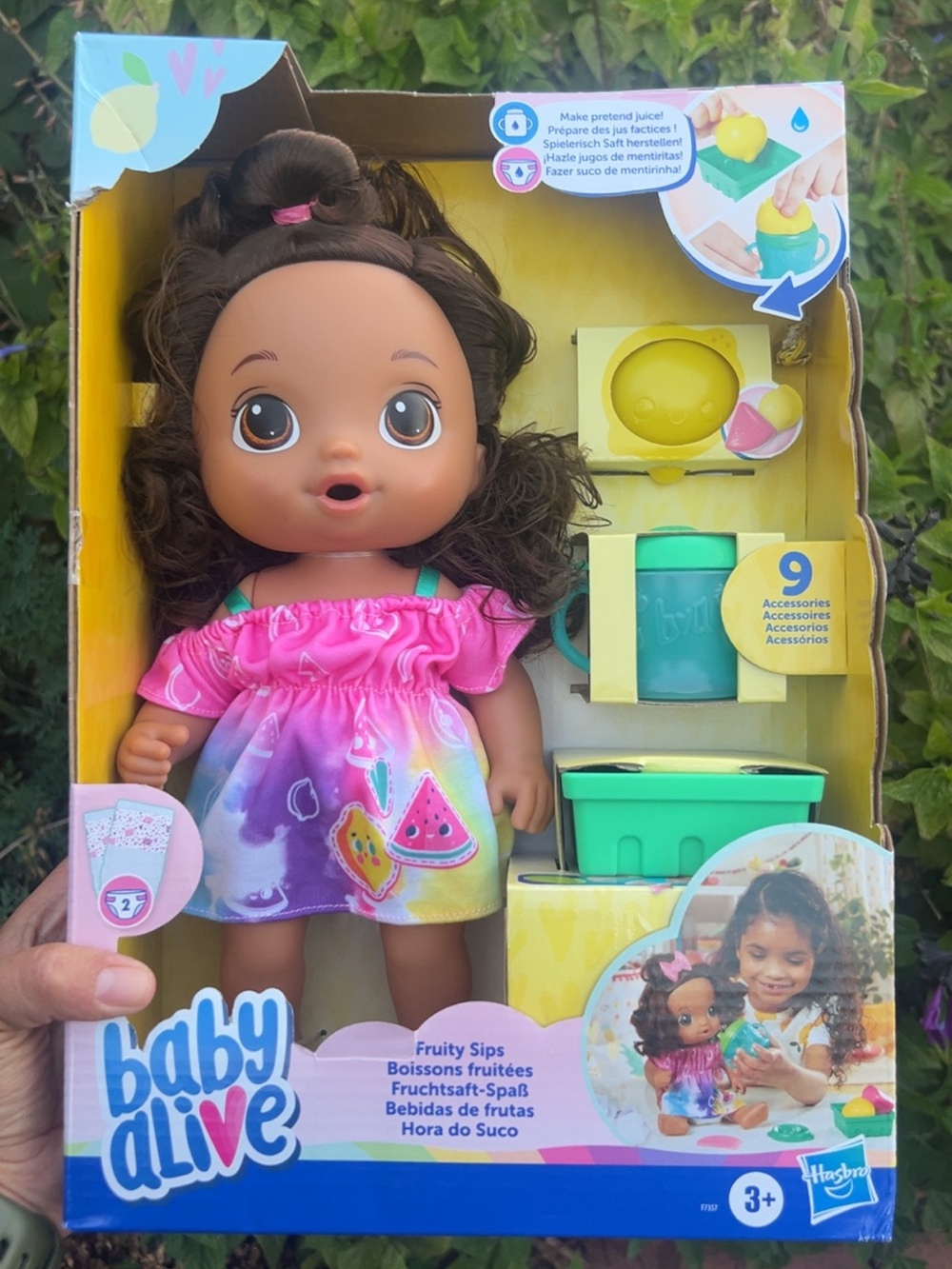 Hasbro Baby Alive Doll in Pink & Multicolor Fruit Dress